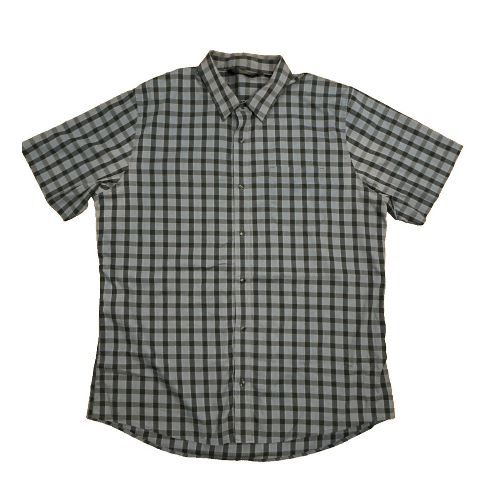 Travis Mathew Shirt Rank And File Men's Casual Plaid Short Sleeve Size XL Golf